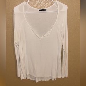 White long sleeve ribbed brandy Melville long sleeve